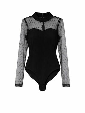 NWT blk dotted bodysuit